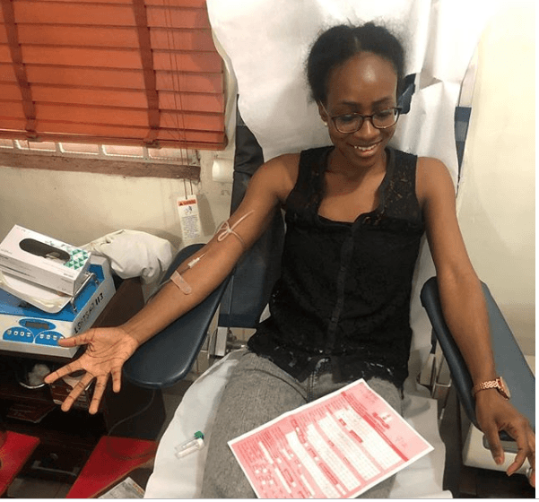 Ex-BBNaija Housemate Anto Donates Blood to Victims of Lagos Collapsed Building