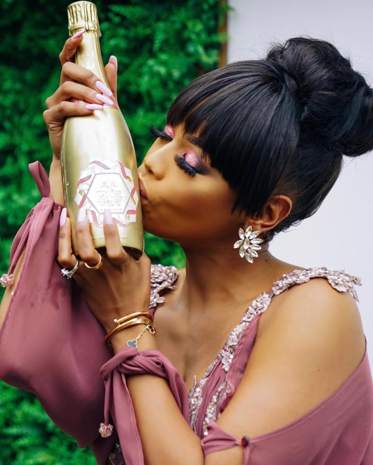 Inside South-Africa’s Media Darling Bonang Matheba’s Luxury Champagne Brand Launch Party