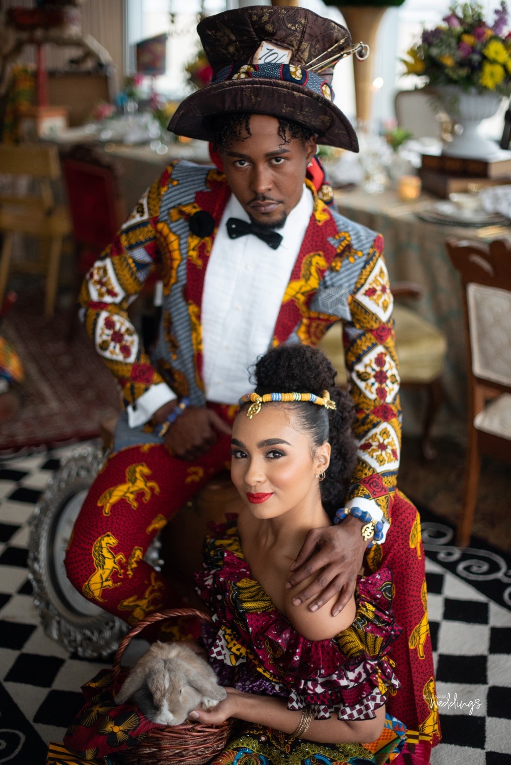 Andrew Roby Styled an African Inspired Alice in Wonderland Bridal Shoot and it is Fantastic