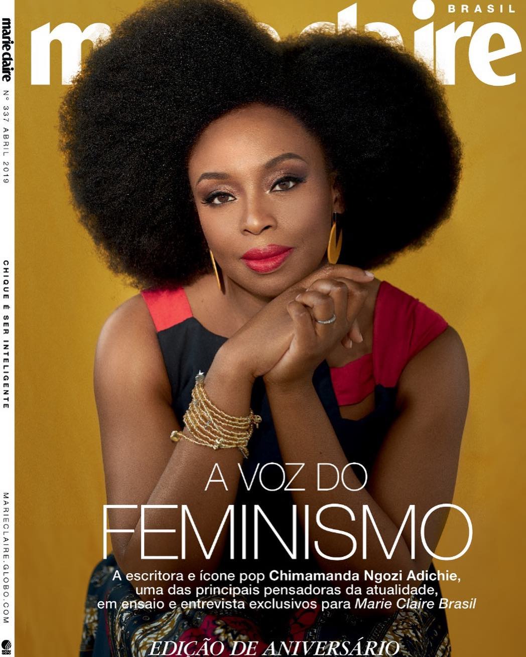 Chimamanda Ngozi Adichie is on the Cover of Marie Claire Brazil Magazine