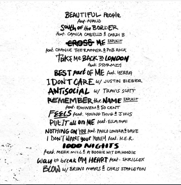 Ed Sheeran Announces New Project Titled ‘No. 6 Collaborations Project’