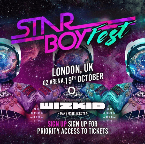 Wizkid Announces Another Starboy Fest to Hold in London, Paris & Manchester