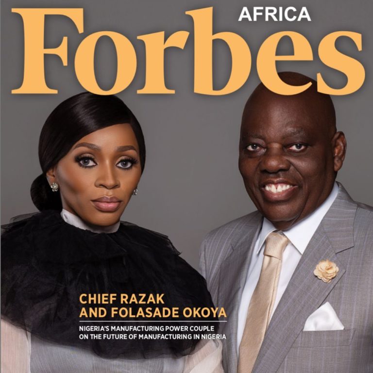 Rasak and Shade Okoya Are The Power Couple On Forbes Africa Magazine Cover
