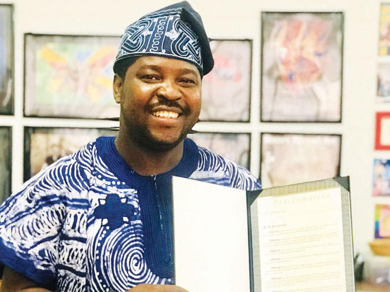 Nigerian Artist, Kunle Adewale Gets His Own Special Day In The U.S