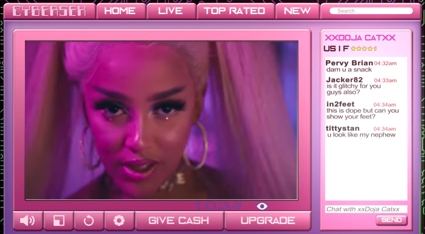 Doja Cat Plays Live Cam Girl in “Cyber Sex” Video