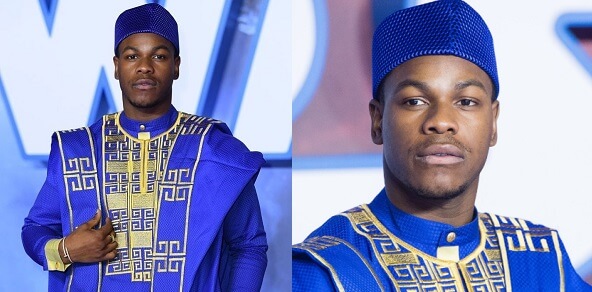 John Boyega is Stylish in Blue Agbada for Star Wars Premiere