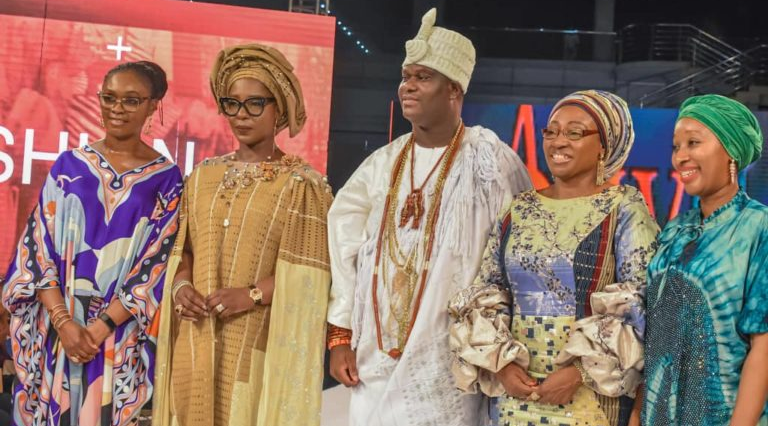 Ooni of Ife Walks the  Runway at the Africa Fashion Week