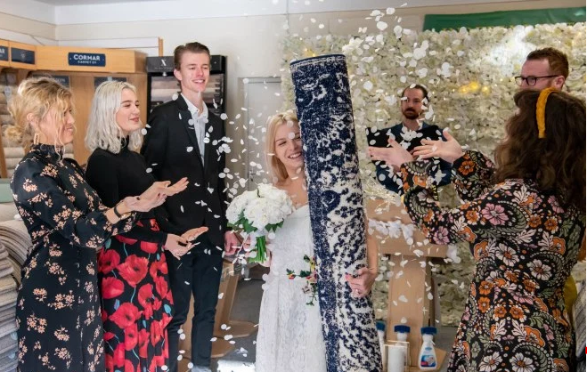 Bizarre: Single mum marries her rug in a wedding ceremony
