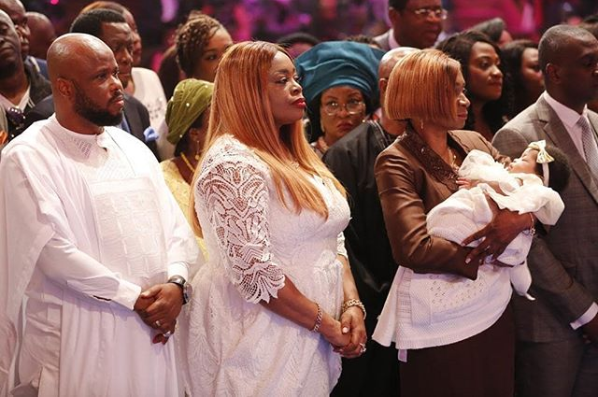 Sinach and Hubby Excited at Child’s Dedication in Church