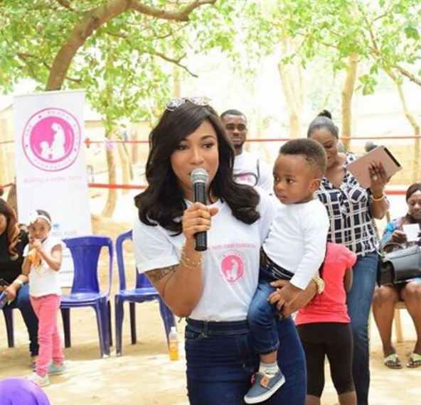 Tonto Dikeh Clears Medical Bills of Baby with Unknown Disease