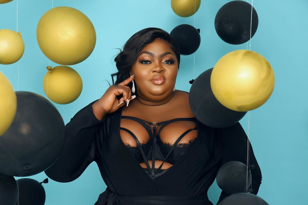Eniola Badmus Stuns in Plunging Dress For 37th Birthday