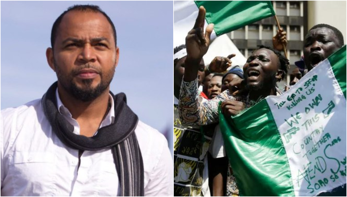 #EndSARS: Ramsey Nouah, Others Protest Lekki Shooting in South Africa