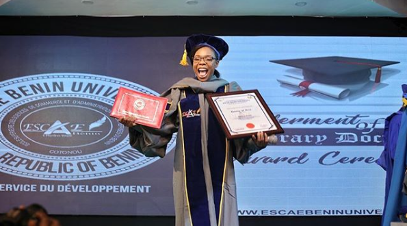 Kaffy Bags Honorary Doctorate Degree