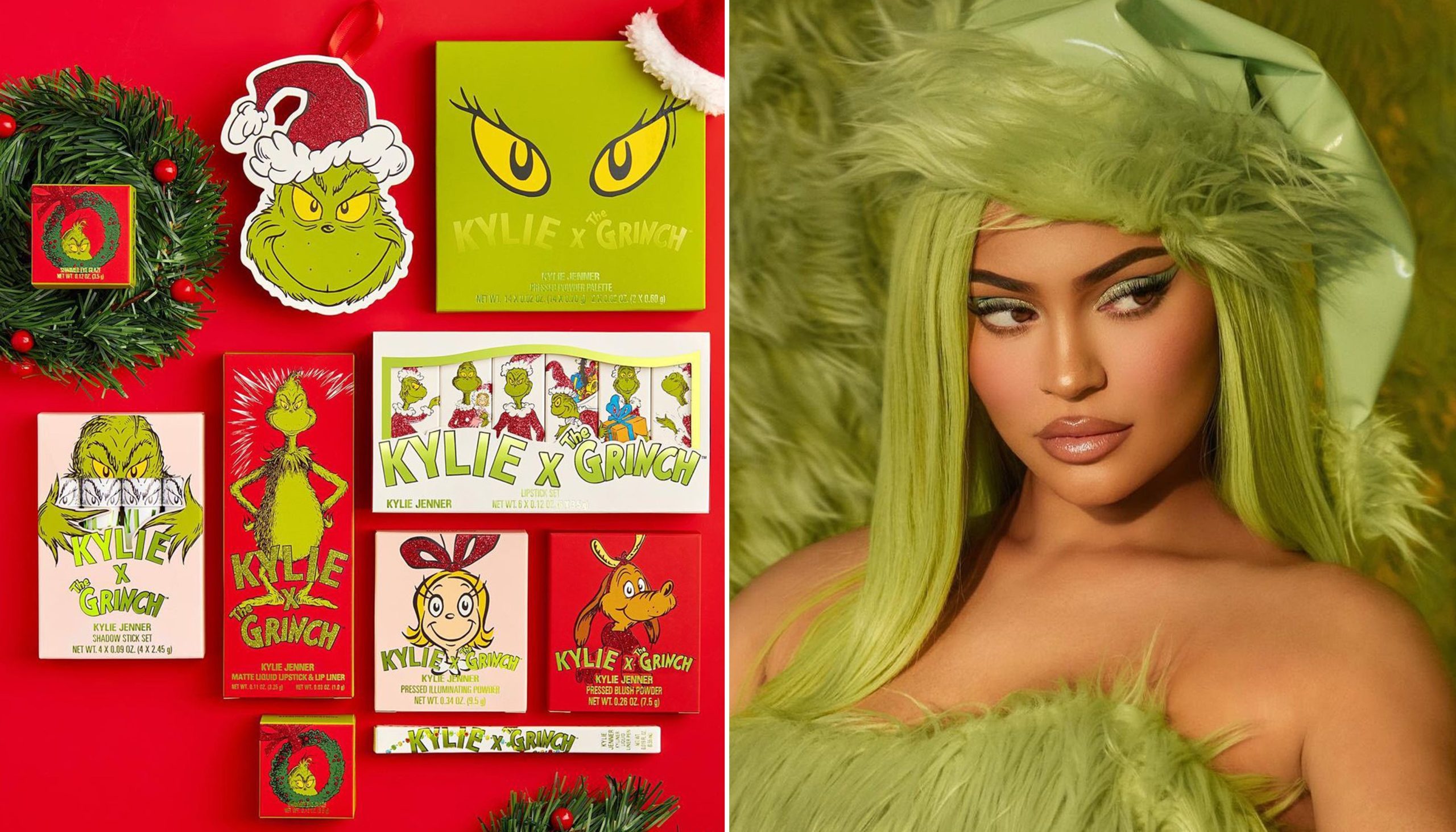 Kylie Cosmetics Debuts Grinch-Inspired Holiday Collection