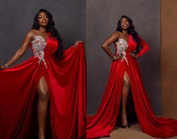 Actress Bisola Aiyeola is Sexy in Red for 35th Birthday