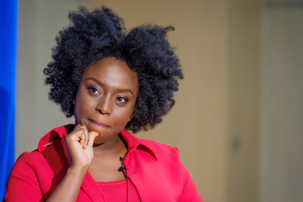 Chimamanda Adichie loses ‘home training’ on stage over Nkem Owoh (video)