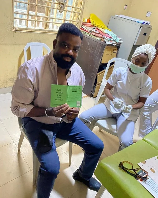 Kunle Afolayan Receives Shot of AstraZeneca COVID-19 Vaccine