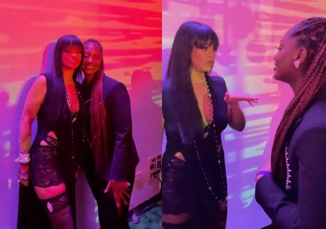 Video: Tems meets Rihanna for the first time in US