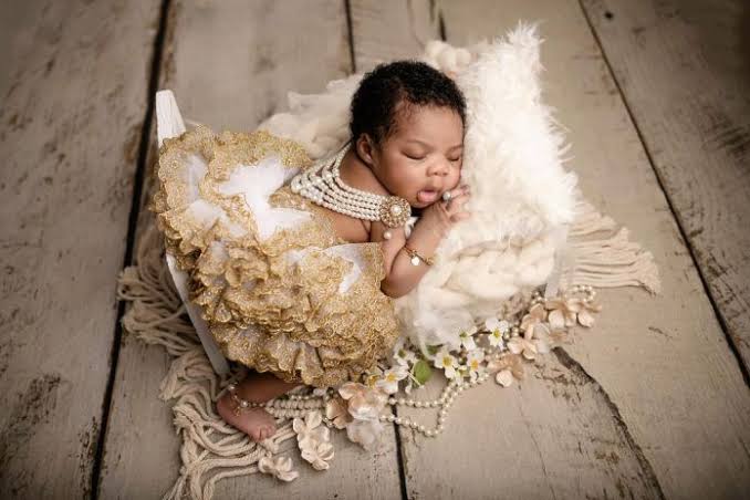 Toyin Lawani celebrates her two month old daughter