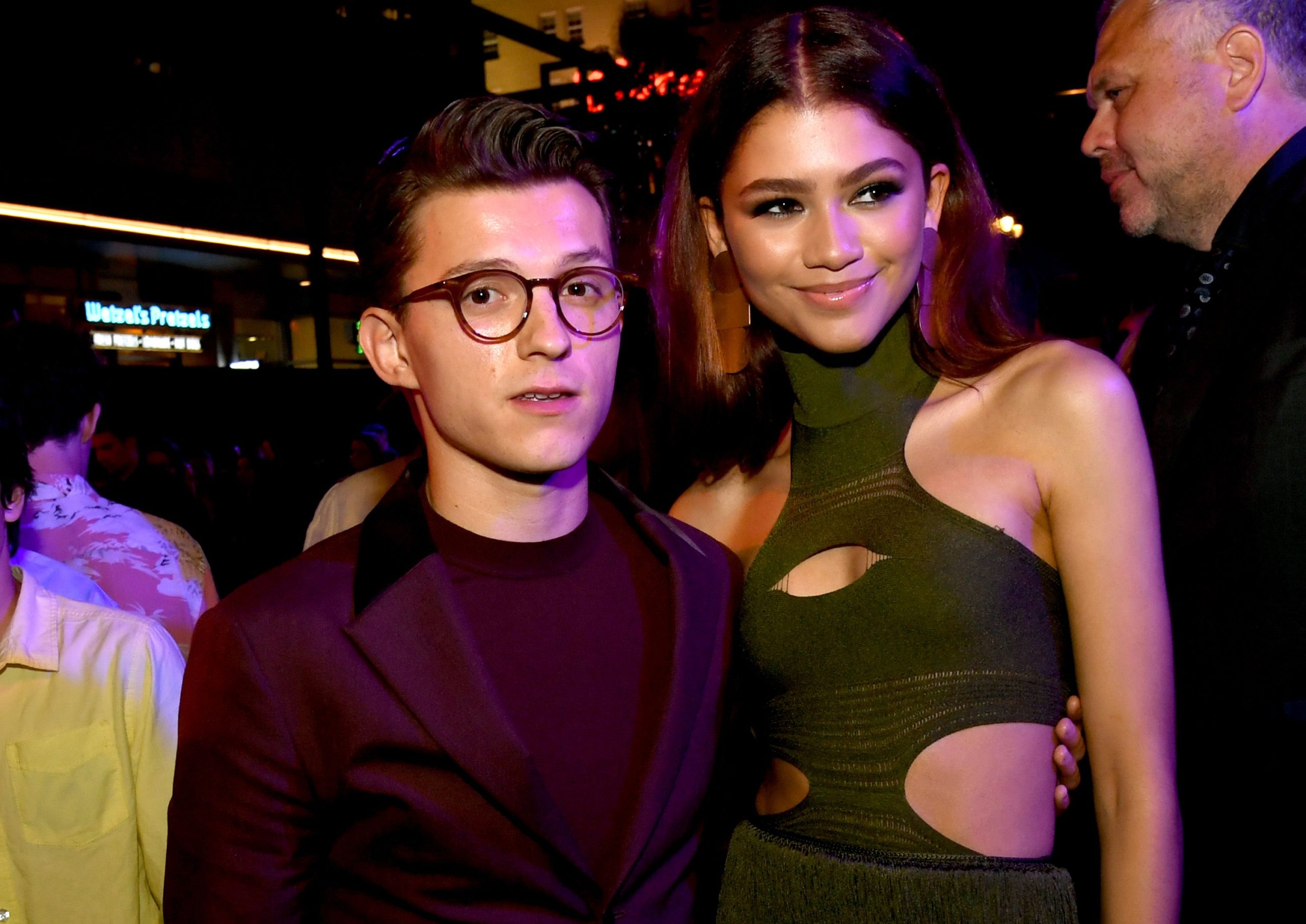 Tom Holland and Zendaya spotted holding hands at Spider-Man event