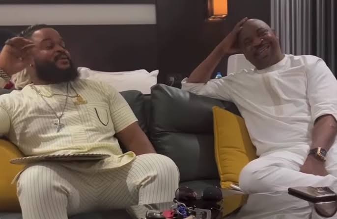 Whitemoney visits Lagos NURTW boss, MC Oluomo