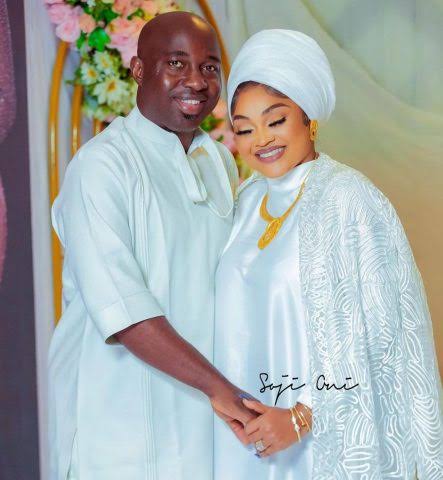 Mercy Aigbe visits husband, Kazim Adeoti’s community