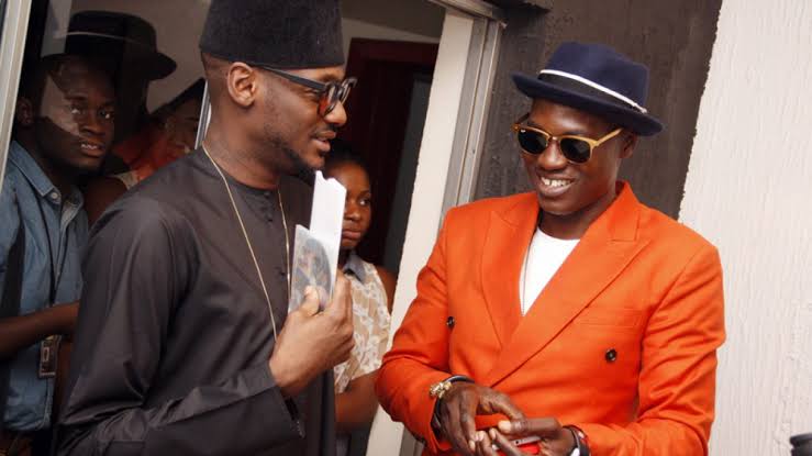2Face Idibia visits Sound Sultan’s grave