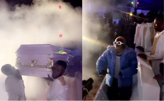 Portable makes grand coffin entrance at Live concert