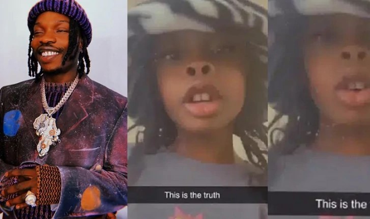 Naira Marley’s daughter boasts about her father’s wealth