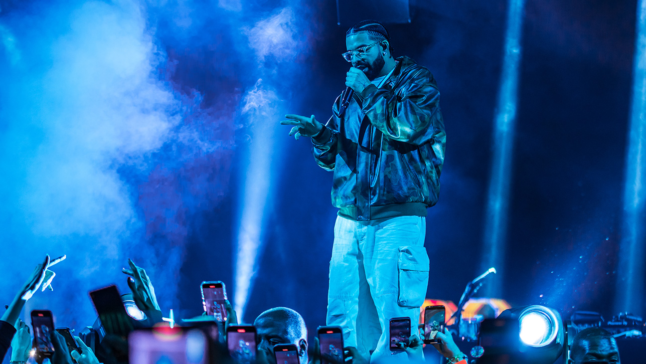 Female fans bombard Drake with bras during performance