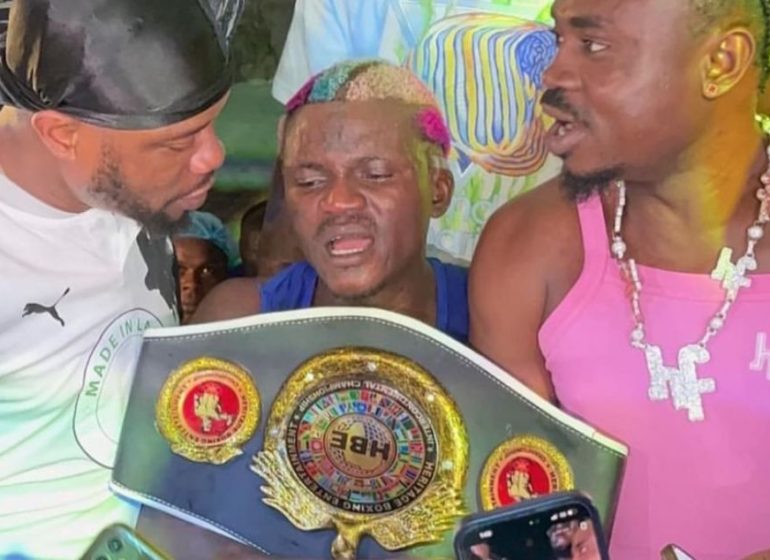 Portable defeats Charles Okocha in celebrity boxing match