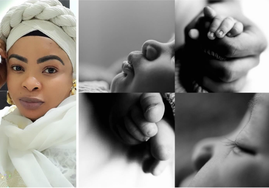 Nigerian actress, Dayo Amusa welcomes baby boy