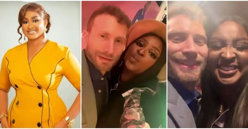 Etinosa walks down the aisle with Caucasian partner
