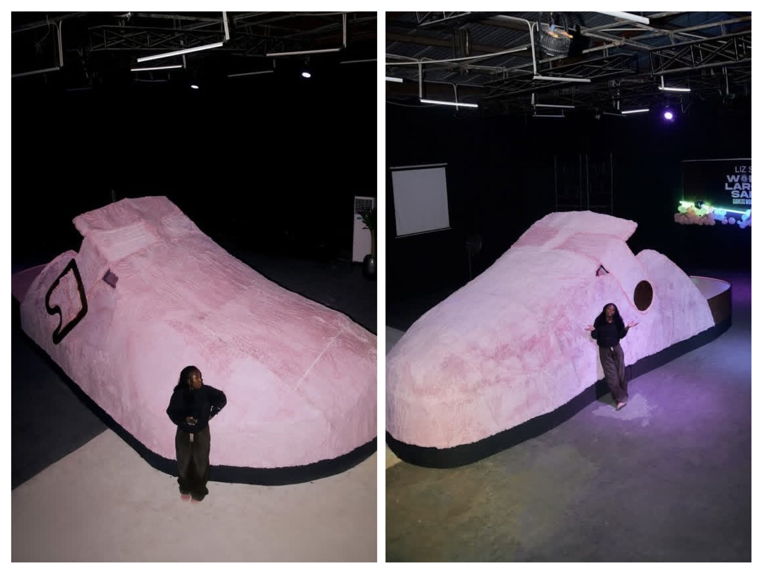 Liz Sanya: Nigerian designer attempts Guinness World Record status after creating world’s largest sandal (PHOTOS)