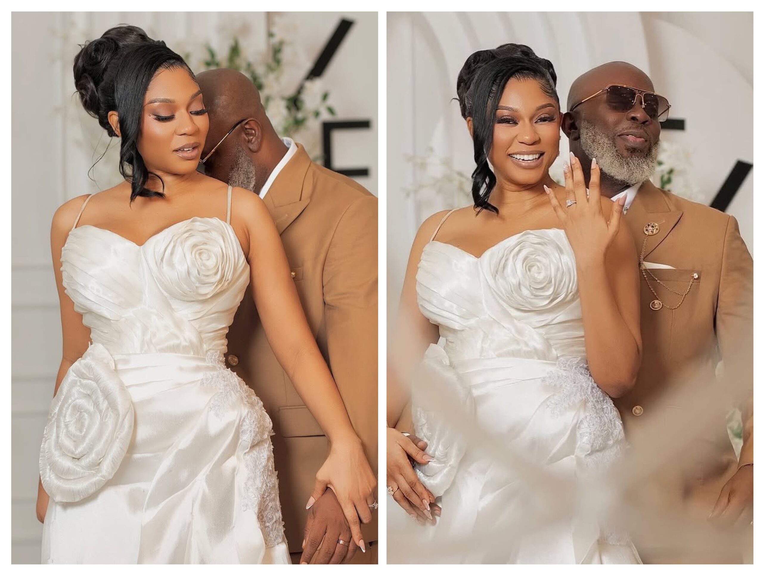 Nigerian actress, Enado Odigie and moviemaker Tola Odunsi walk down the aisle (PICS)