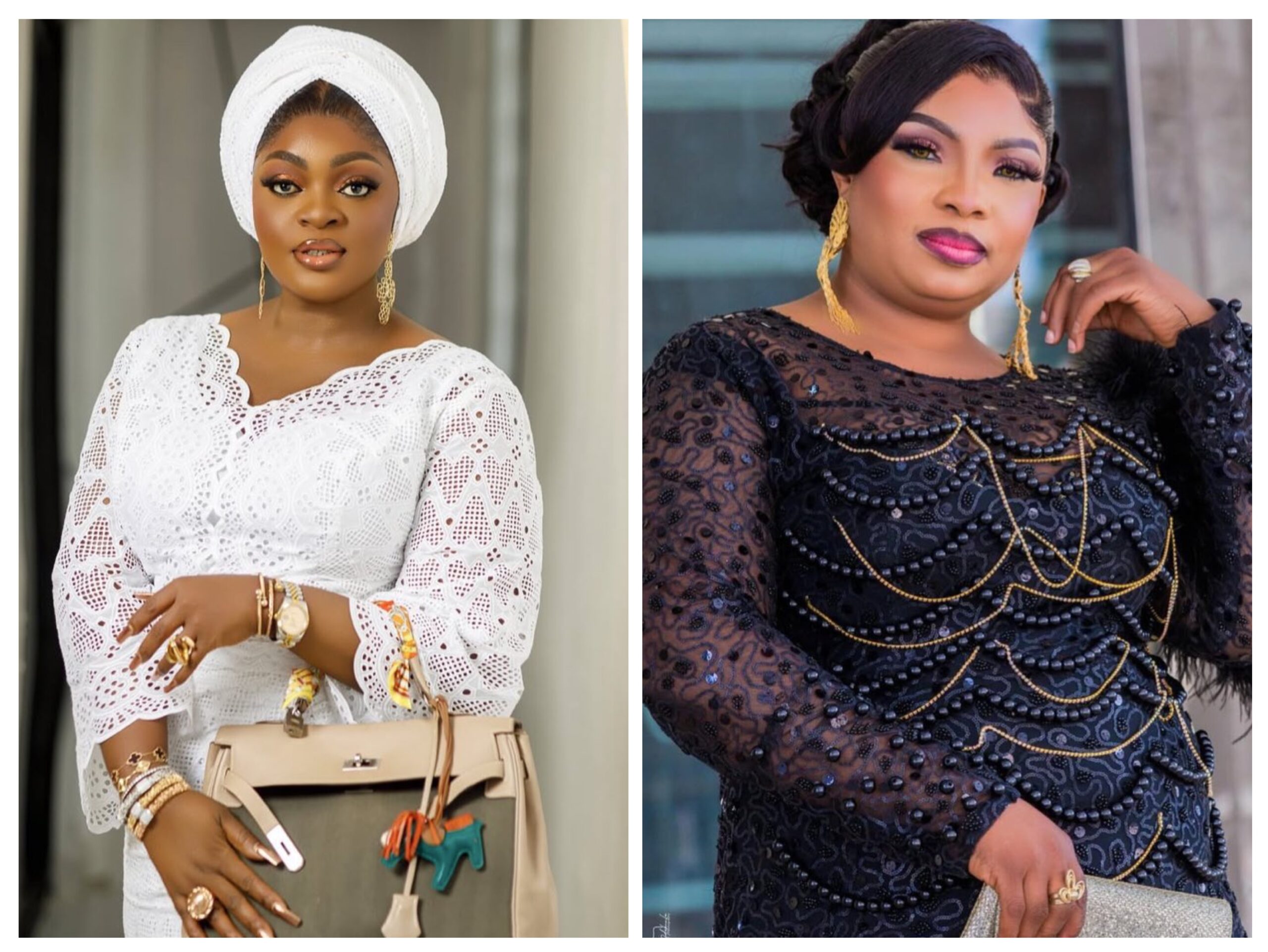 Drama as Laide Bakare, Eniola Badmus clash at Owanbe Thieves premiere (VIDEO)