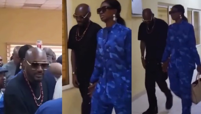 2Baba and Lawmaker fiancee, Natasha Osawaru, spotted at the Edo Governorship Election Petitions Tribunal in Abuja