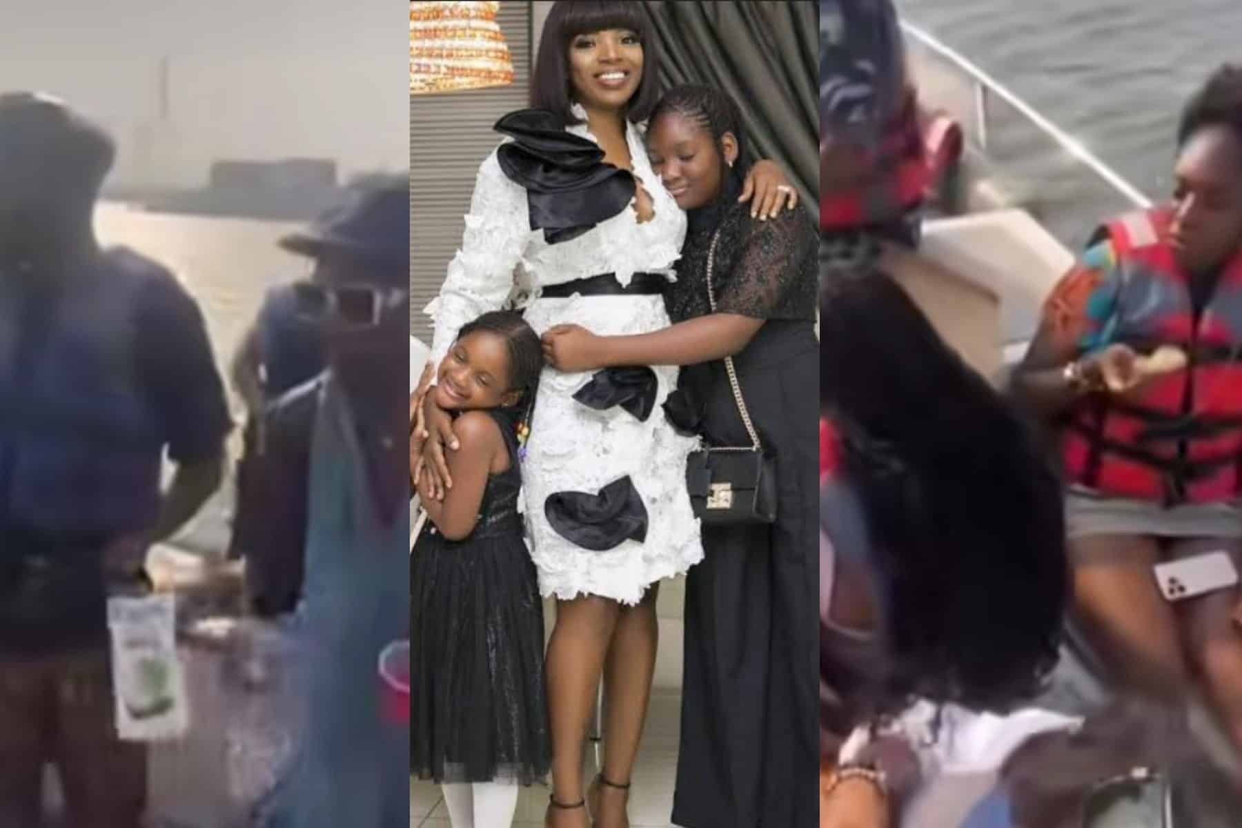 Kids can’t inherit their parents’ war – Fans react as 2Baba new lover ‘takes over’ mother duties on Annie Idibia’s daughters (video)