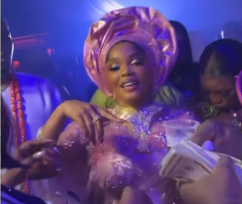 Soso Soberekon makes it rain Dollars for Iyabo Ojo at daughter’s wedding
