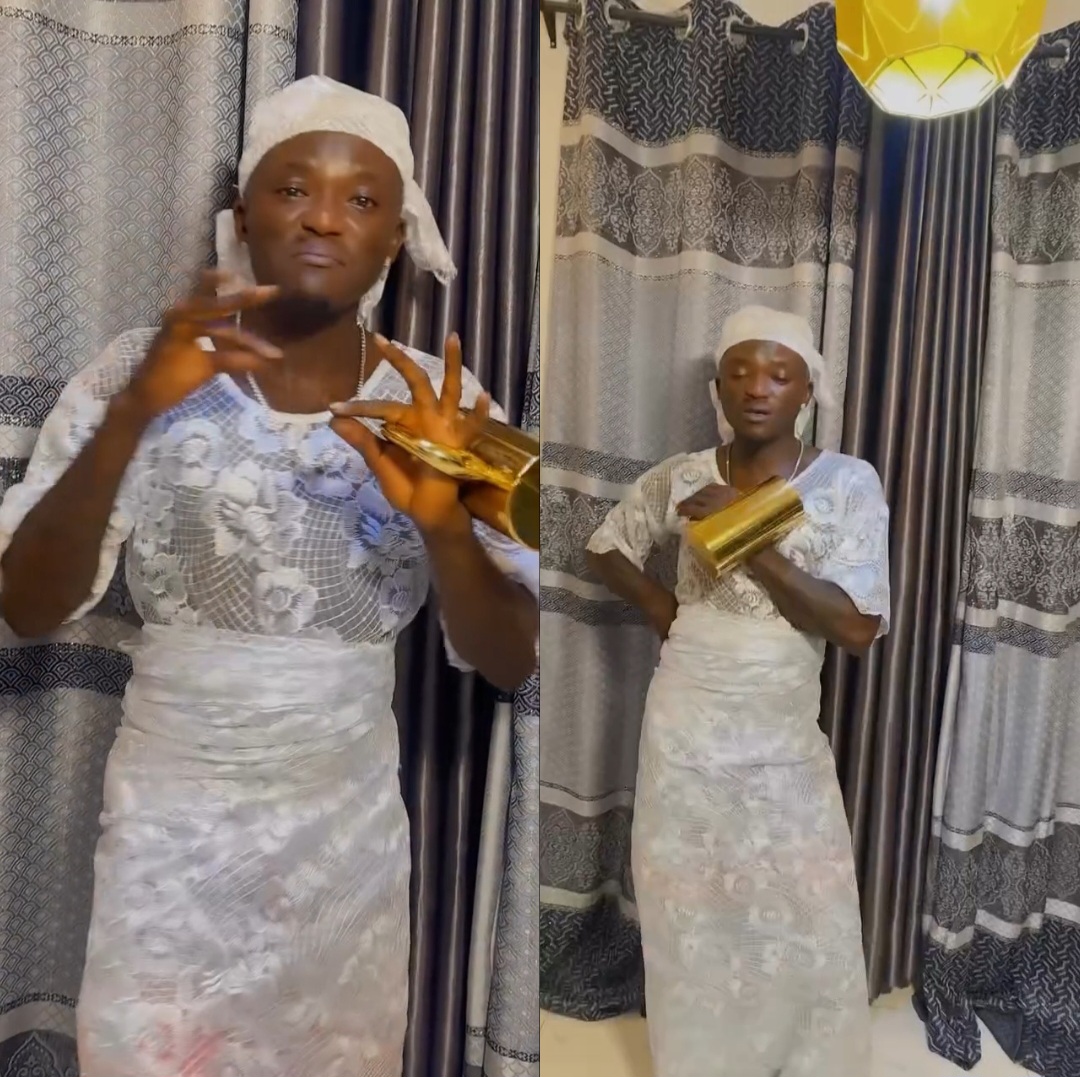Portable gives Bobrisky a run for his money, after stunning viewers with effeminate side (photos)
