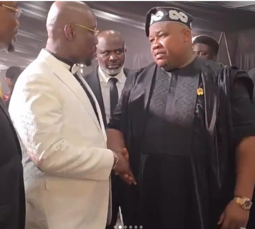 Cubana Chiefpriest attacked for wearing President Tinubu’s signature cap to Obi Cubana’s party (photos)