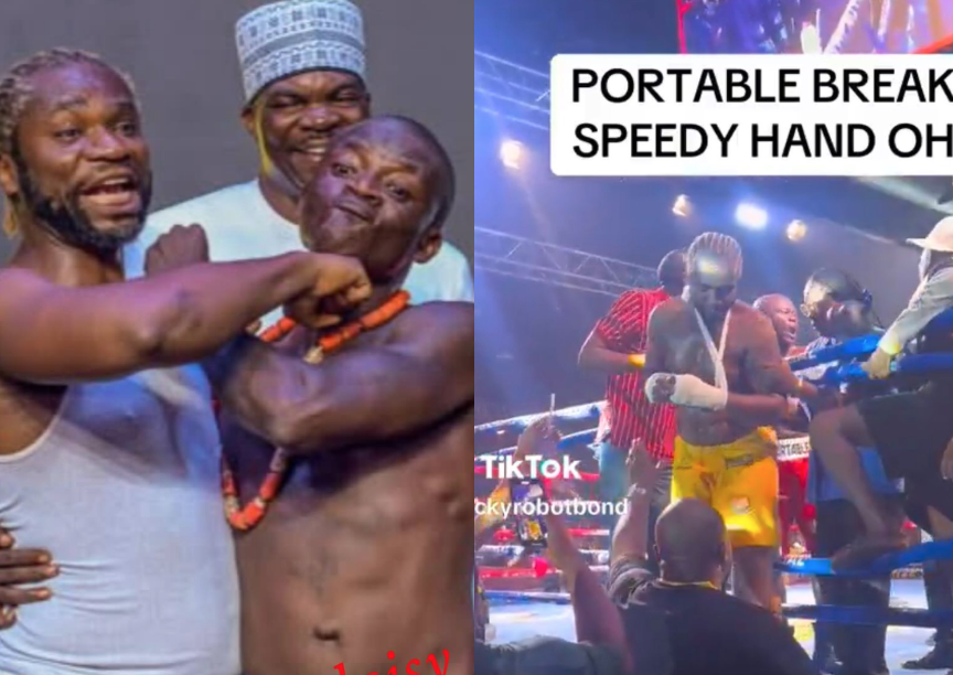 Video: Portable knocks out Speed Darlington, breaks his hands during boxing match