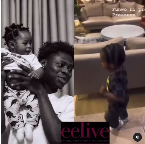 Two years old Liam steals hearts with adorable dance moves to late father Mohbad’s song