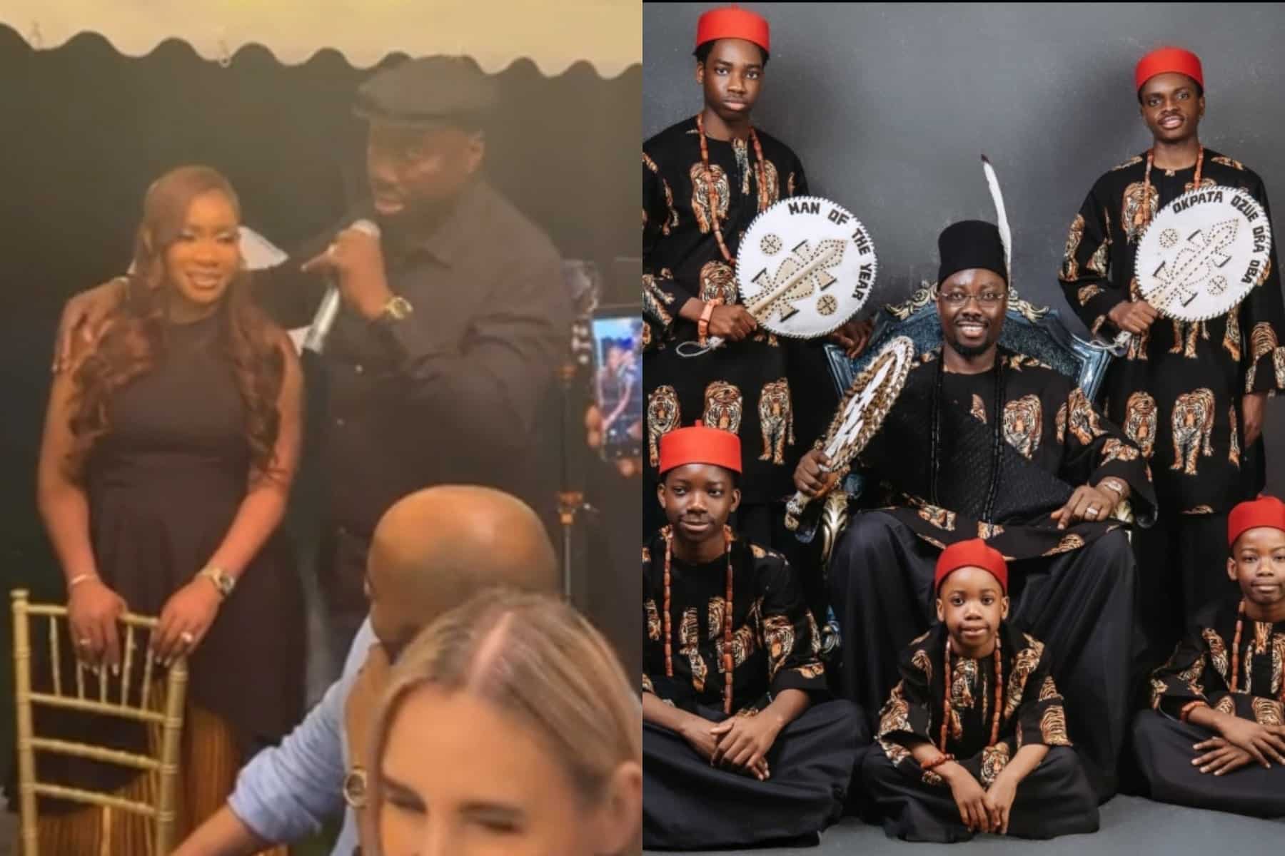 What I will do if anyone who performs below her – Obi Cubana to sons after wife bags distinction at UK varsity