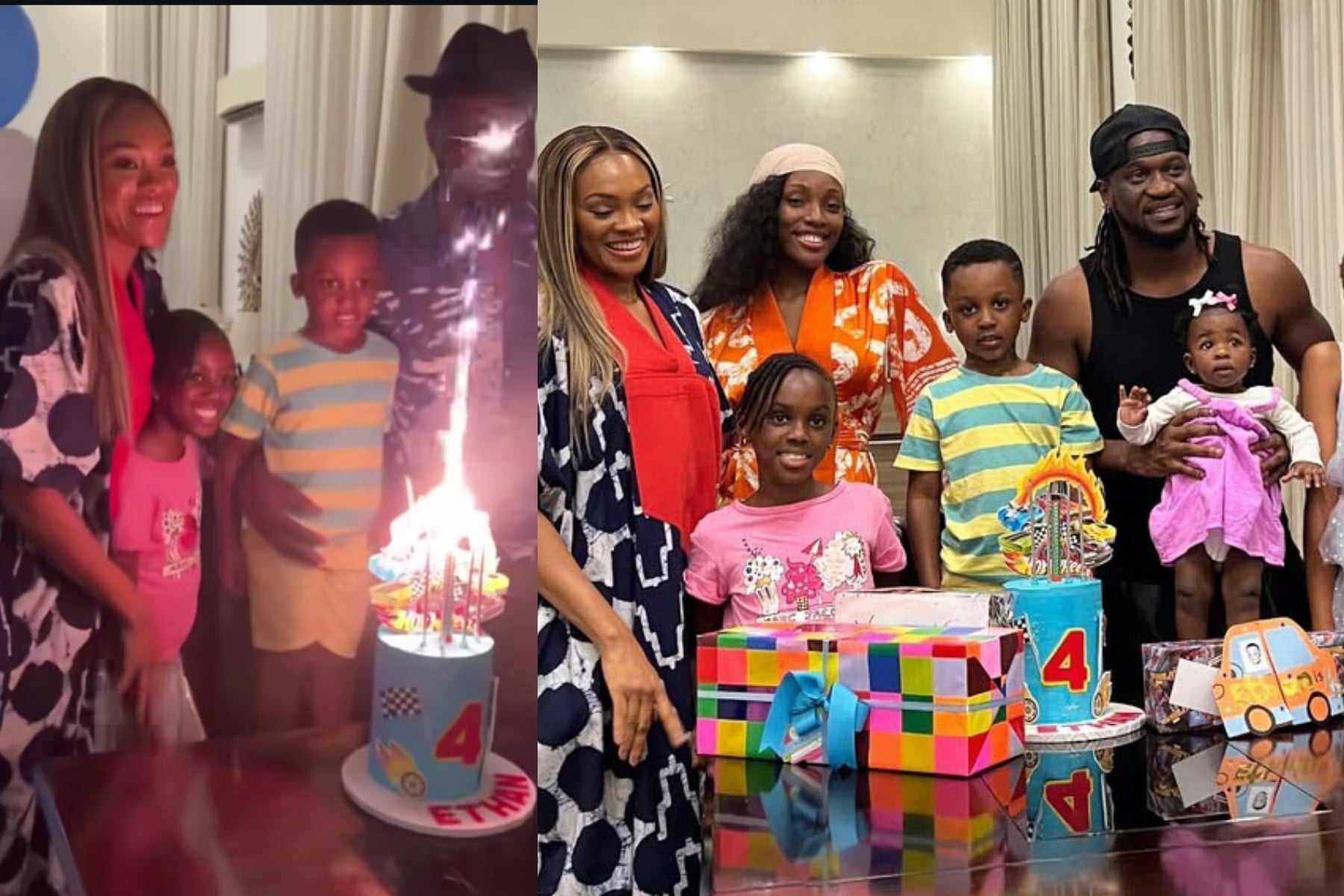 ‘Where is Peter?’ –  Knocks as Jude hosts son’s birthday with Paul Okoye, wife
