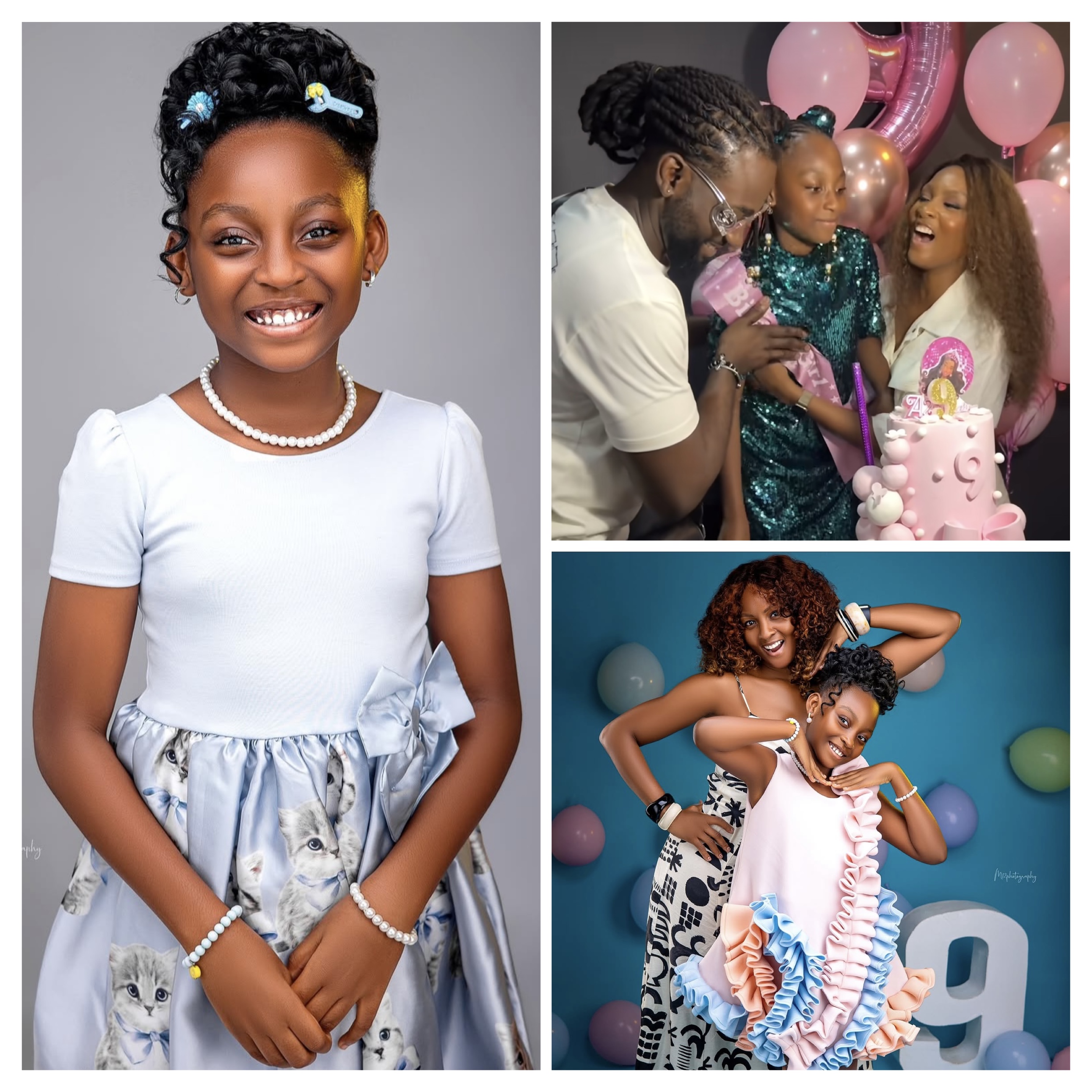 Family Renuion: Osas, Gbenro reunite to celebrate daughter’s 9th birthday (PHOTOS)