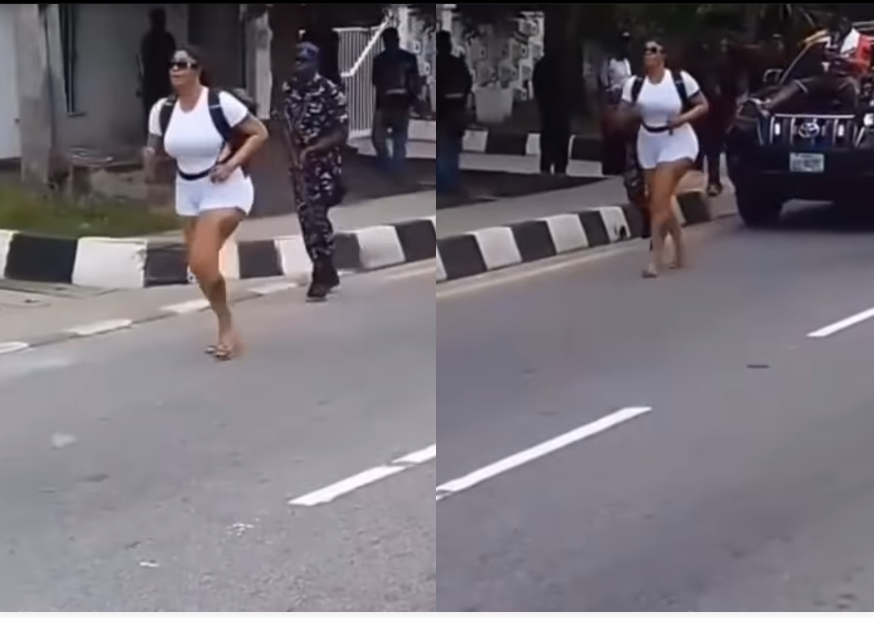 Police react to viral video of Angela Okorie with armed officers