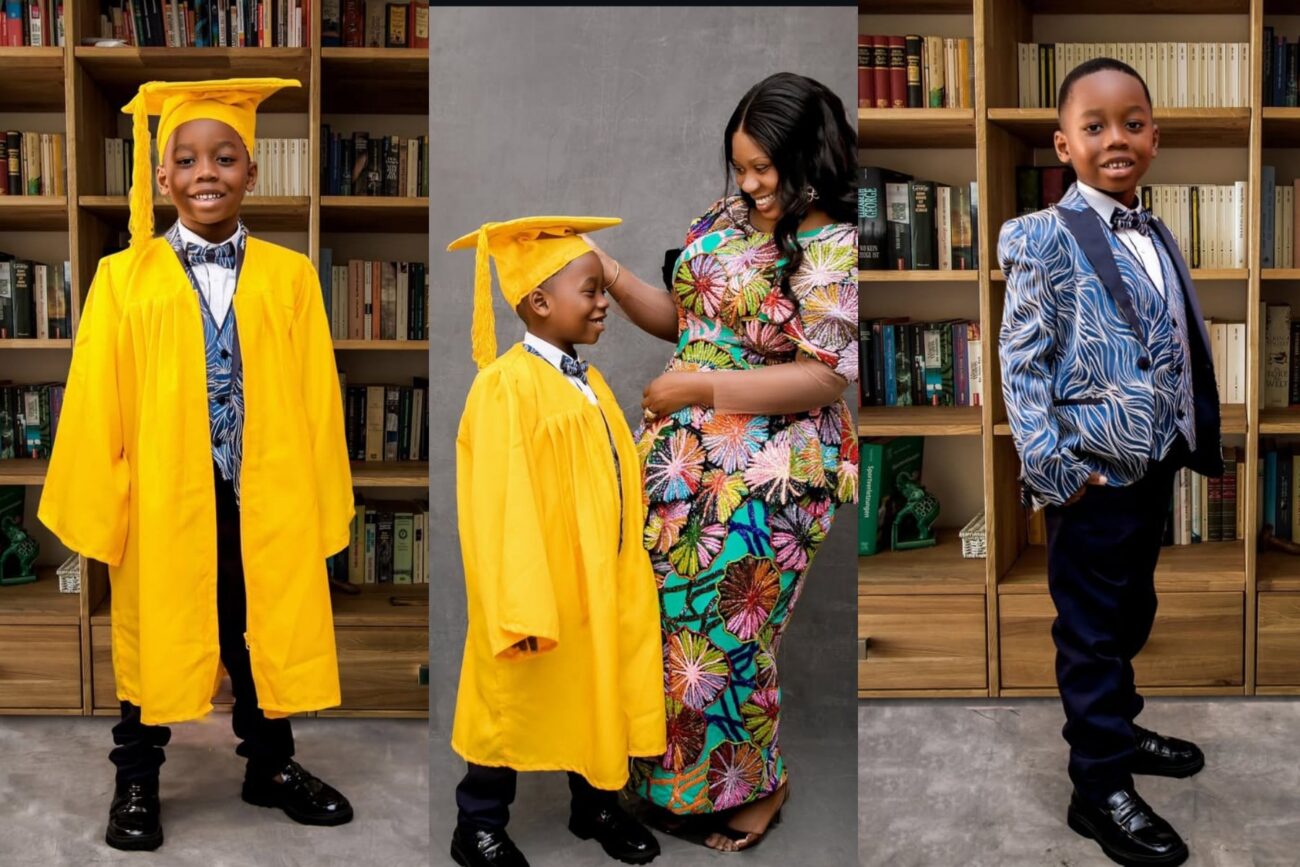 Year one is loading- Wumi Toriola celebrates son’s preschool graduation