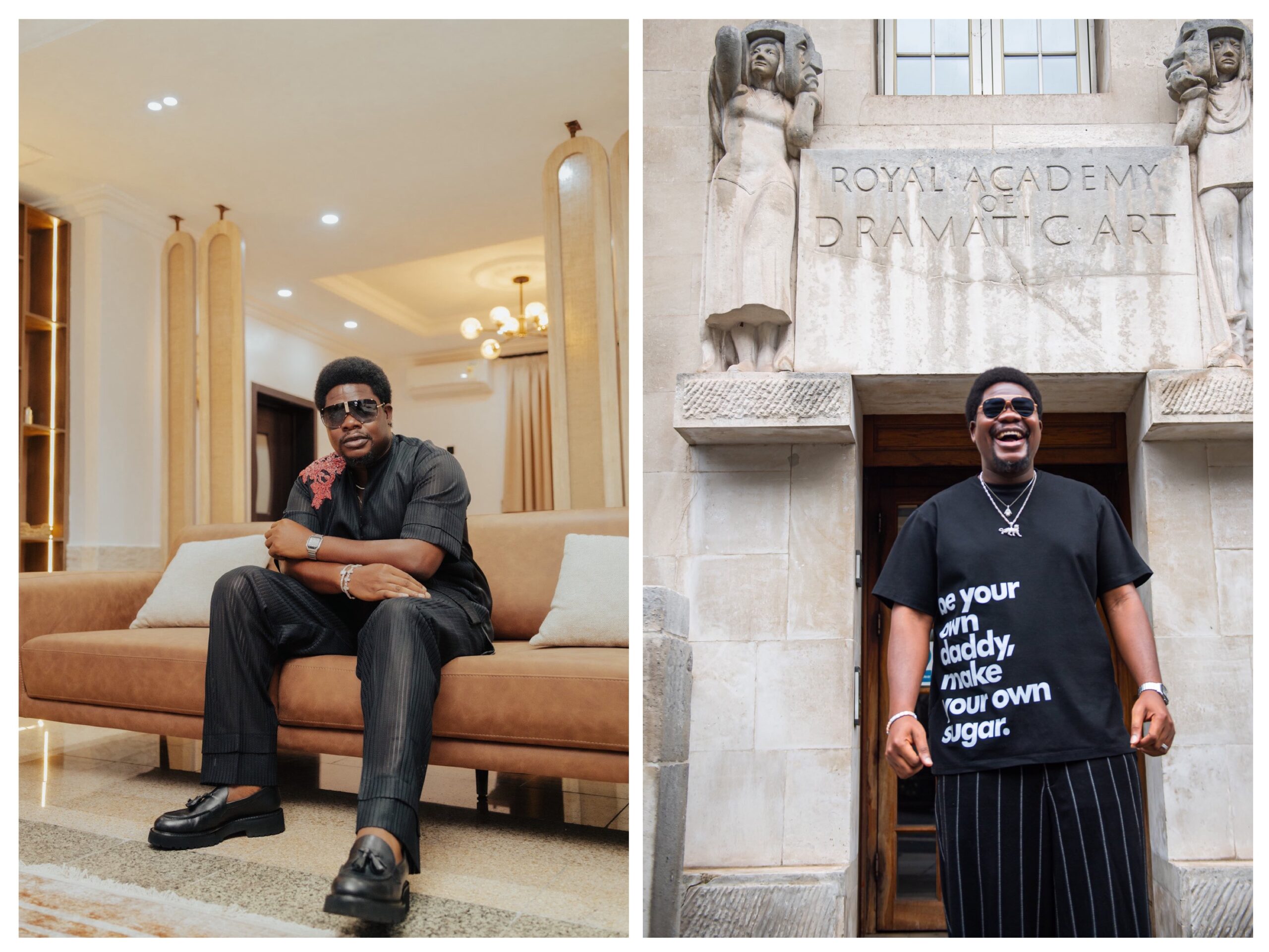 Be your own daddy, make your own sugar- Mr Macaroni says as he graduates from London drama school