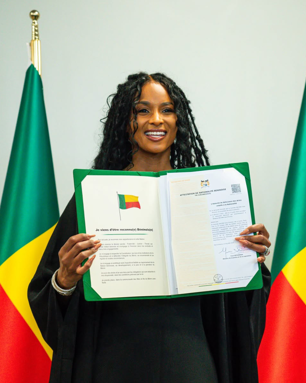 Level Up Singer Ciara Becomes Beninese Citizen
